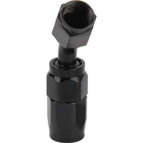 Raccord adaptateur pivotant AN6 à 45° en aluminium pour conduites de carburant, d'huile, de gaz, d'air, de liquide de refroidissement et d'eau. (1/5)