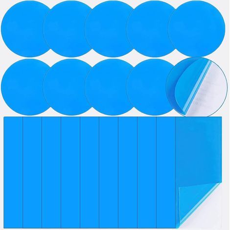 10 selbstklebende PVC-Poolreparaturflicken für aufblasbare Matratzen, aufblasbare Pools und Boote. (1/5)