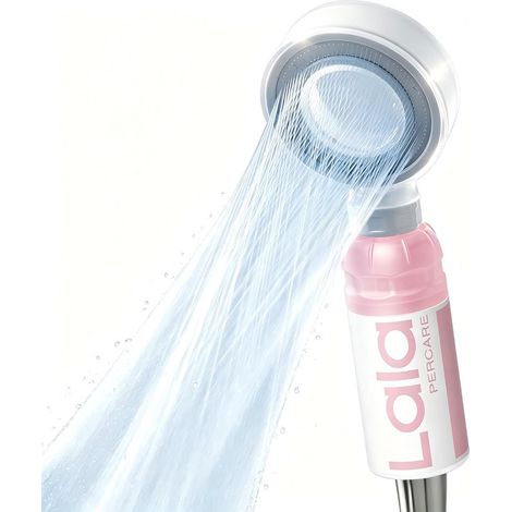 Douche de spa parfumée à la vitamine C Lalapercare, [Technologie coréenne de soins de la peau] : spirale microporeuse pour augmenter la pression et économiser l'eau