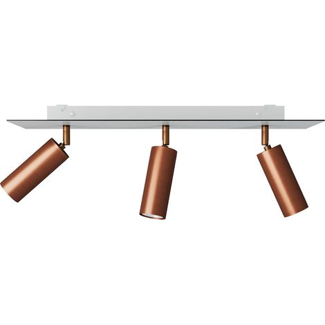 Lampada a 3 faretti con paralume Tub-E14 e Rose-One XXL rettangolare