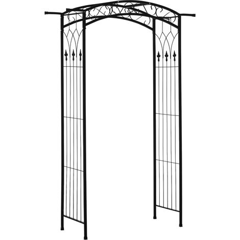 Outsunny 211cm Height Metal Garden Arch Arbor for Wedding Decor