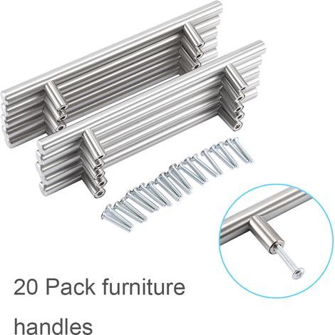 20 Stück/Packung 200 mm Möbel-T-Stangengriffe, Zugknöpfe, Küchentür- und Schrankknöpfe (1/5)
