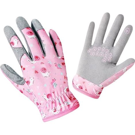 Ein Paar Gartenhandschuhe für Kinder atmungsaktiv und durchstichfest strapazierfähig geeignet für Aktivitäten wie Graben Pflanzen und Schneiden M 6 (1/4)