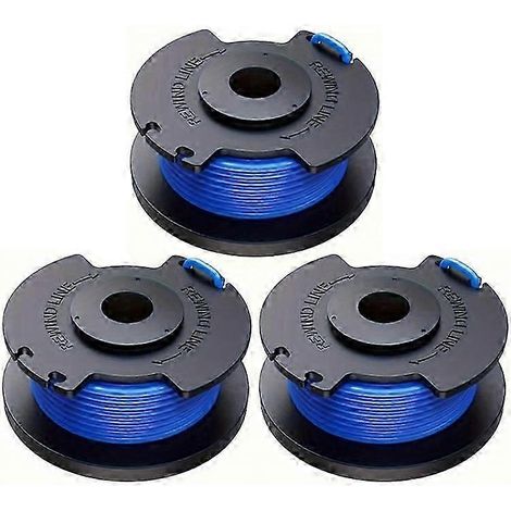 Lot de 3 bobines de fil de rechange compatibles avec les tondeuses à gazon Ryobi 18V/24V/40V, AC14RL3A (1/5)