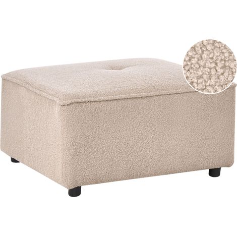 Ottoman Beige Boucle Living Room Modern AXEBO (1/5)