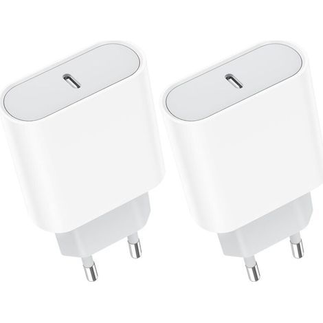 Lntyq Prise USB C, Chargeur Rapide 2-Pack 20W for iPhone 15/14, Galaxy, Pixel, USBC Type C Secteur Mural Alimentation Adaptateur (1/5)