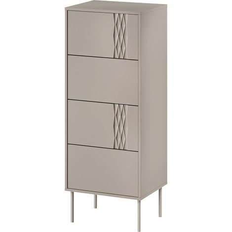 Cómoda Tolete 102, Beige, Con cajones, Número de cajones: 0, 125x50x40cm