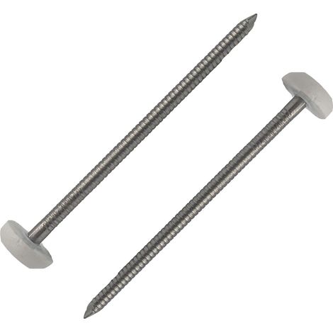 Pointes tête plastifiée 3.20 x 65 mm Blanche – RAL 9010 – Boite 100 pièces