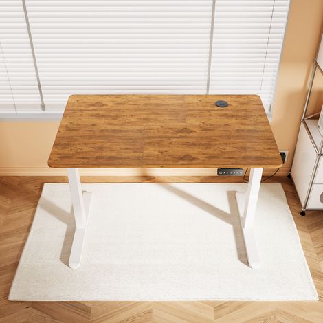 ELEGANT Standing Desk 1200x600mm, Height Adjustable Ergonomic Office Desk, 60KG Weight Capacity, Fire Cloud Color (1/5)