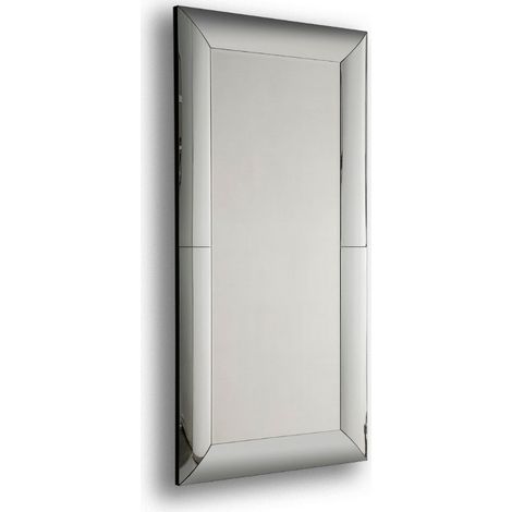 Miroir mural rectangulaire bois noir Gristy