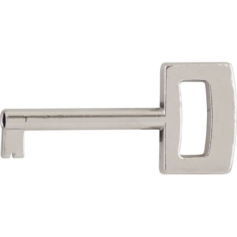 Möbelschlüssel Linz eckig Reide X, Länge 45 mm, Zinkdruckguss nickel