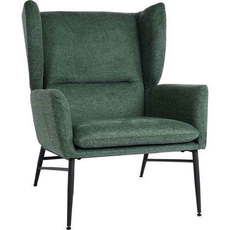 Poltrona relax elegante HHG-256 Lounge tessuto, verde