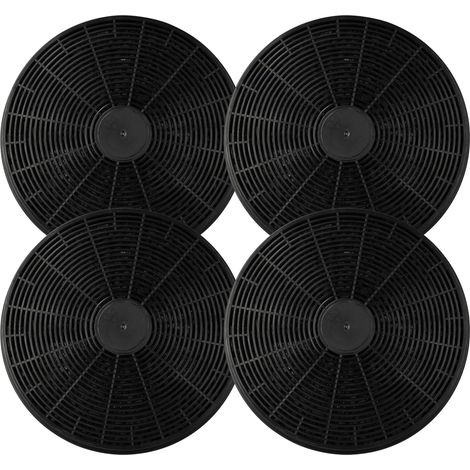 4 Pièces 17.5x2.5 cm Circulation D'air Filtre à Charbon Hotte, Universel Filtre Hotte Aspirante Charbon, Circulaire Filtre Actif Compatible avec de Multiples Marques et Modèles pour Hotte de Cuisine (1/5)
