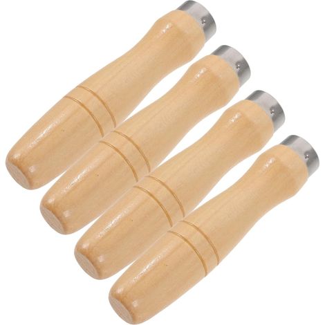Poignées de Lime Design Simple en Bois Ergonomiques Lot de 4 et Adapté la Création Artisanale pour Lime Ronde et Demi-ronde (1/5)