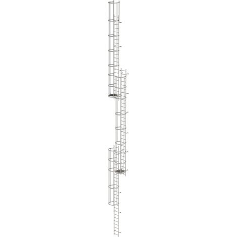Günzburger Steigtechnik Escabeau multidirectionnel avec protection dorsale (échelle de secours) Acier inoxydable 18,84 m - 530265 (1/3)
