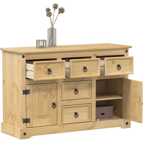 Buffet Corona 115x40x76 bois massif de pin (1/5)