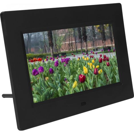 Cadre photo numérique avec écran HD IPS 7 pouces, compatible carte mémoire USB, lecture de musique et de vidéos, album électronique, prise UE 100-240 V (1/5)
