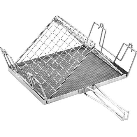 Grille-pain pliable en acier inoxydable pour réchaud à gaz, accessoires de camping compact pour l'extérieur, les barbecues et la randonnée (1/5)