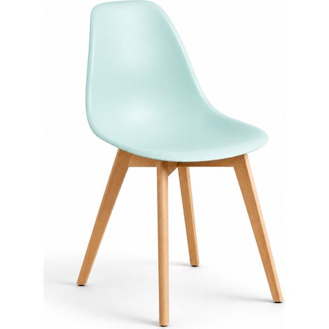 ORION91oficial® - Silla ARA Color Verde Jade Asiento Polipropileno y Patas Haya (83x46x55 cm) Estilo Escandinavo, Comedor, Hostelería, Oficina, Salón, Teletrabajo, Cocina - spaziOrion91 (1/5)