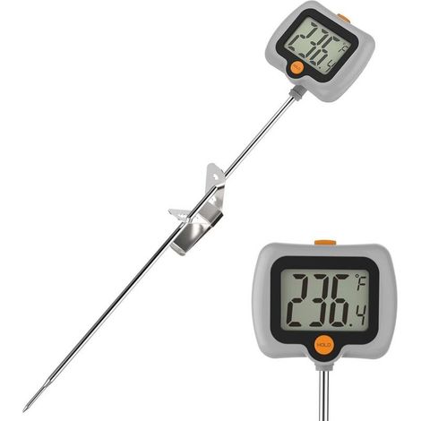 Digitales Zuckerthermometer, LCD-Thermometer mit Sofortanzeige für Fleisch und Lebensmittel mit Sonde und Clip für die Süßwarenherstellung, Küchenzubehör, Werkzeuge (1/4)