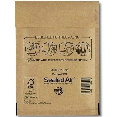Fellowes bubble bag banker box nº18 bubble bag imbottita 270x360mm kraft - confezione da 10-.