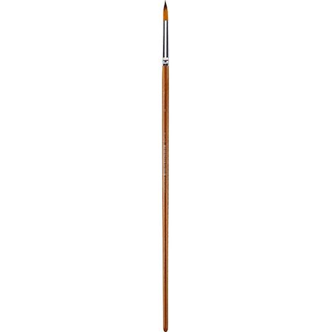 Pinceau de qualité professionnelle pour peinture à l'huile, acrylique et aquarelle, à poils souples en nylon, manche ergonomique en bois, multicolore. (1/5)