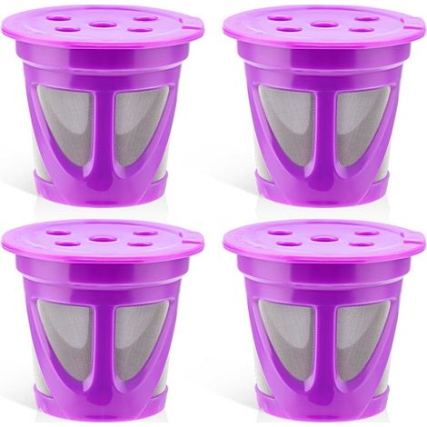Capsules K-Cup réutilisables pour Keurig Supreme Multistream Series - Paquets de 4 - Compatibles avec toutes les machines à café Keurig - Capsules K-Cup réutilisables et étanches pour toutes les machi (1/5)