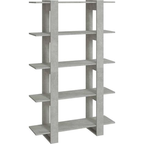 Maison Exclusive - Libreria/Divisorio Grigio Cemento 100x30x160 cm (1/5)