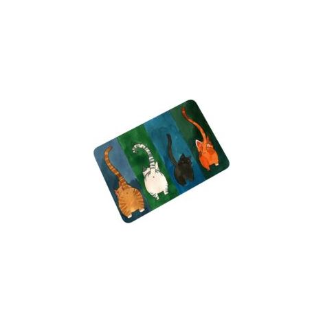 Tapis entrée intérieur - 1 pièce, Paillasson antidérapant patron chat PVC 40x60cm - Rectangulaire (1/5)