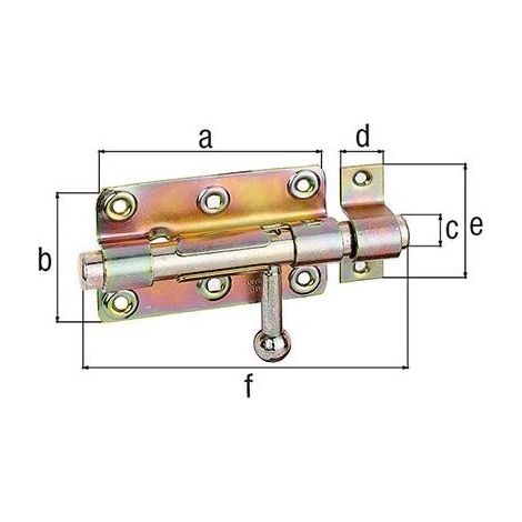 Cerrojo Typ268 con hebilla 100mm galvanizado (1/2)