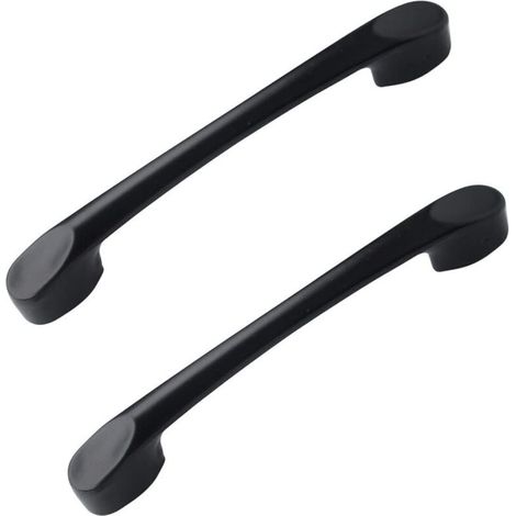 YMYNY paire de poignées de tiroir noires, poignées de cuisine noires, poignées de tiroir, poignées de meubles, poignées d'armoires de cuisine noires, pour armoires, tiroirs, cuisine, chambre (noir)