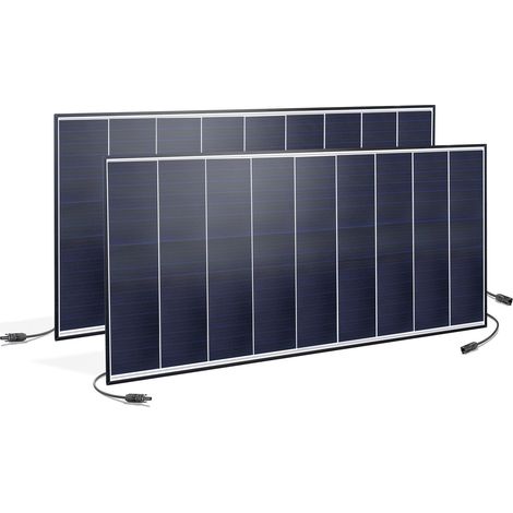 esotec 2x monokristallines Solarmodul, 125Wp, 30,5V, MC4, wetterfest, 131073