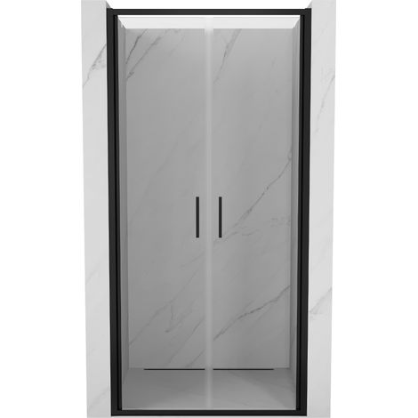 Mexen Exo portes de douche doubles battantes 70 cm, transparentes, noires - 814-070-000-70-00 (1/5)