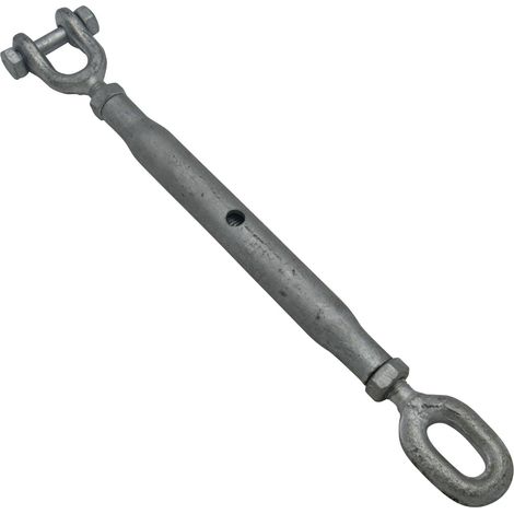 Galvanised Straining Rigging Screw Eye Jaw 16MM (5/8") (Closed Body Turnbuckle Wire Rope Tensioner) (1/5)