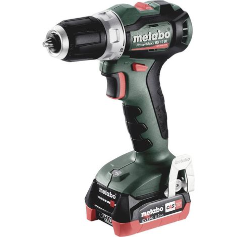 Perceuse-visseuse sans fil (12 V 2 x 4 Ah, chargeur ASC 55- metaBOX 118, avec lumière de travail LED)