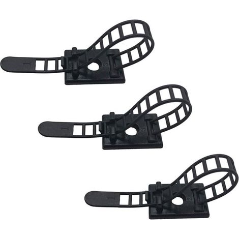 Paquete de 25 clips adhesivos para cables, bridas ajustables para la gestión de cables, bridas resistentes para la organización del hogar, la oficina y proyectos de bricolaje. (1/3)