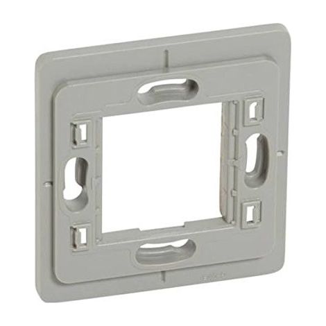 SUPPORT POUR ÉMETTEUR CÉLIANE RADIO / ZIGBEE NEUTRE GIVRÉS GLACÉS ANODISÉS LEGRAND 080270 (1/2)