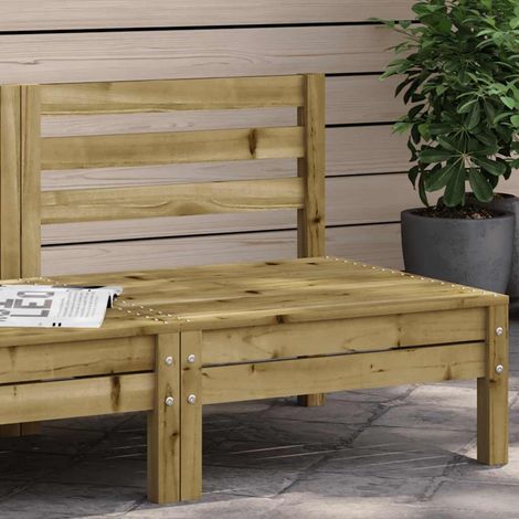 vidaXL Canapé de jardin sans accoudoirs bois pin imprégné (1/5)