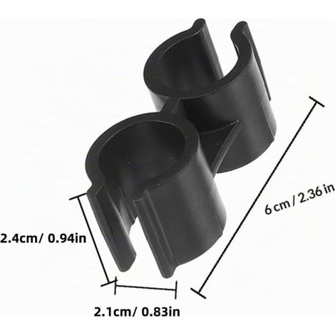 Juego de 4 argollas de conexión para escobas y recogedores, clips para mangos de escoba, accesorios de repuesto de fácil colocación para un almacenamiento compacto y un montaje sencillo. (1/5)