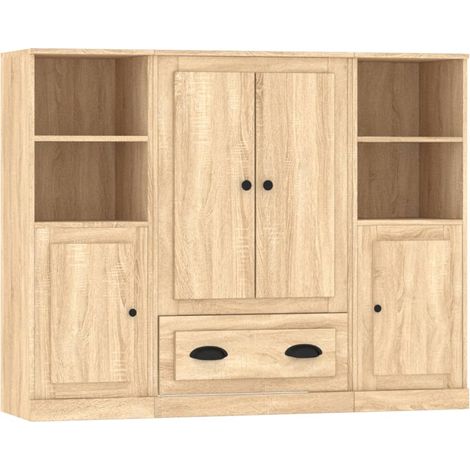 Maison Exclusive - Credenze 3 pz Rovere Sonoma in Legno Multistrato
