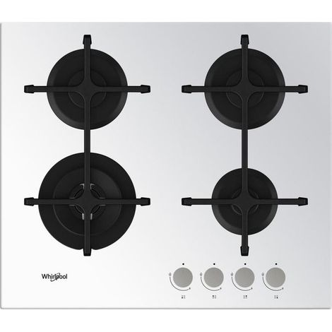 Table de cuisson à gaz encastrable Whirlpool GOA 6423/WH 4 brûleurs Blanc (1/2)