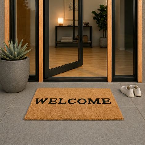 Tapis coco Welcome - Paillasson 40 x 60 cm
