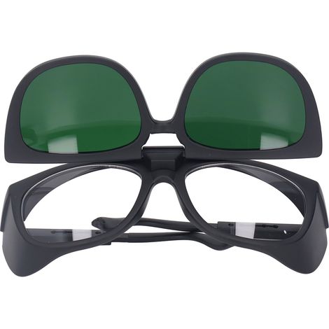 Lunettes de soudage TIG, masque de protection oculaire à couvercle relevable, confortable, teinte vert clair IR3.0 pour travaux de soudure (1/5)