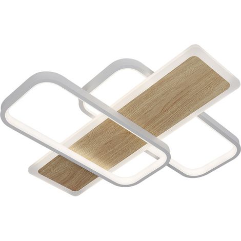 Plafon Forqueta 120w 3000-4000-6500k Blanco/haya 13200 Lm C/remoto,memoria Y Reg.intensidad 6x50,5x49,5cm