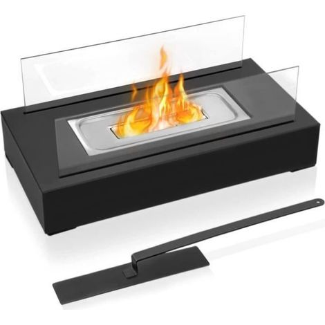 Cheminée au Bioéthanol Portable 35cm x 18cm x 14,5cm - Intérieur/Extérieur - Facile à utiliser - Non toxique (1/3)