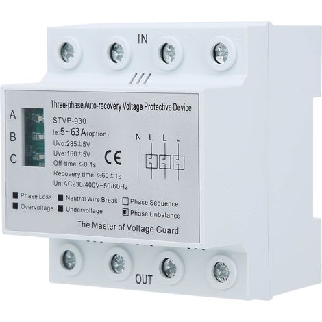 STVP‑930 Dreiphasen-Vierleiter-Überspannungsschutzgerät mit automatischer Rückstellung und Selbstwiederherstellung, AC230/400V63A (1/5)
