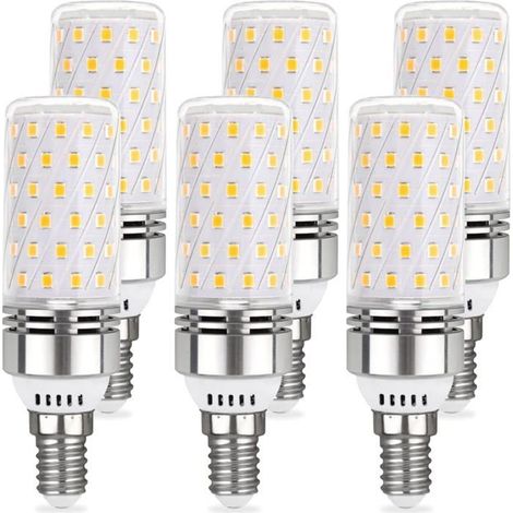 Ampoule LED E14 12W,6000K 1450LM, 84 LEDs, Équivalent Lampe Halogène E14 100W, AC 220V, Lot de 6-Ywey (1/4)