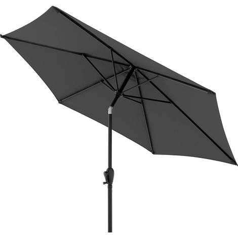 Doppler Ombrellone per il giardino Jack 250 cm grigio I Parasole rotondo per balcone e terrazza I inclinabile I Ombrellone da balcone I Ombrellone a manovella I con funzione di manovella (1/5)