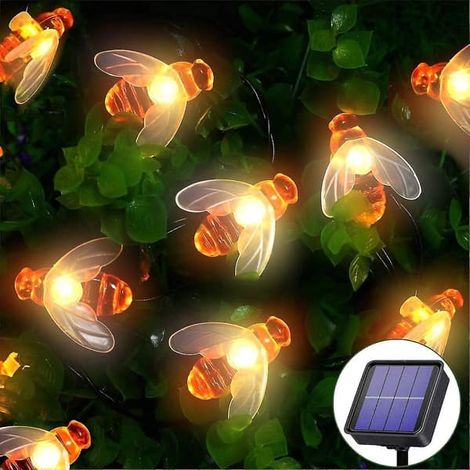 KLVGTIFS PU - Lampes solaires d'extérieur étanches pour jardin, 50 LED en forme de bourdons, portée de 7,3 m (24 pieds), 8 modes d'éclairage. (1/5)