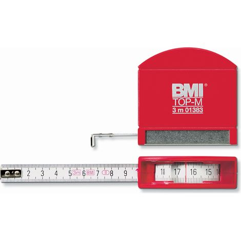 BMI Taschenbandma¤ Top M mit Innenmessung, Lnge 2 m, weisslackiertes Band